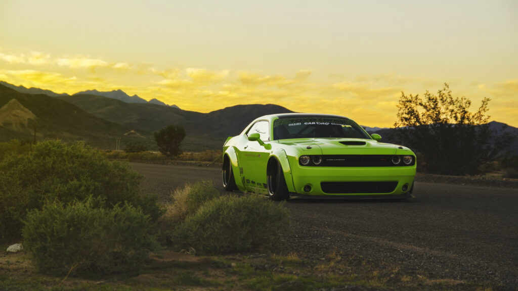 green challenger background